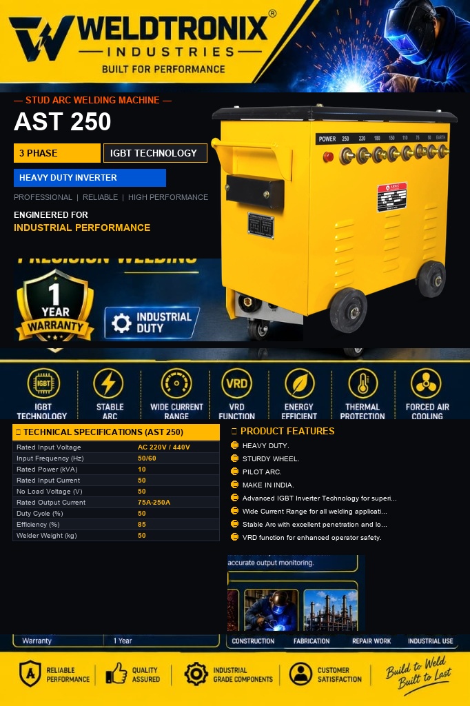 AST 250 Heavy-Duty Portable Stud ARC Welder - View 1