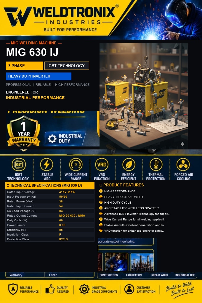 MIG 630 IJ Heavy Industrial MIG Welder - View 1