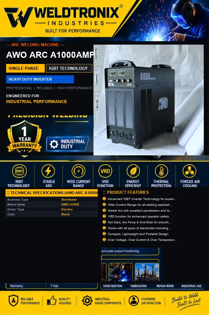 Awo ARC A1000a Welder - Welding Machine
